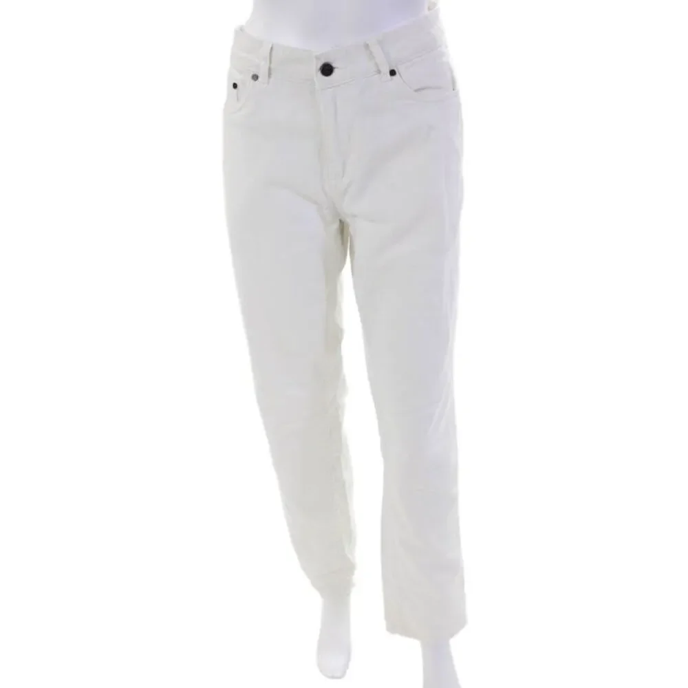 ONIA Womens Mid Rise 5 Pocket Straight Leg Jeans White Size 32